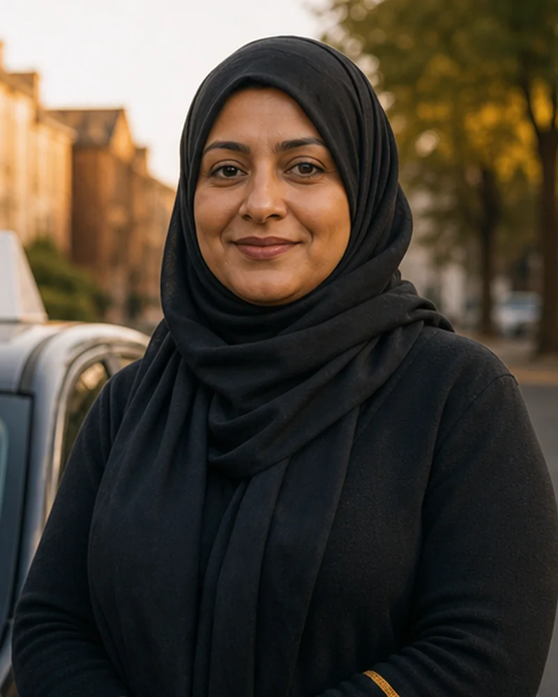 Sample portrait of driving instructor Nadia Ahmed
